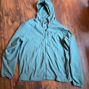Eddie Bauer Light Weight shell Jacket men’s Large green (M12)